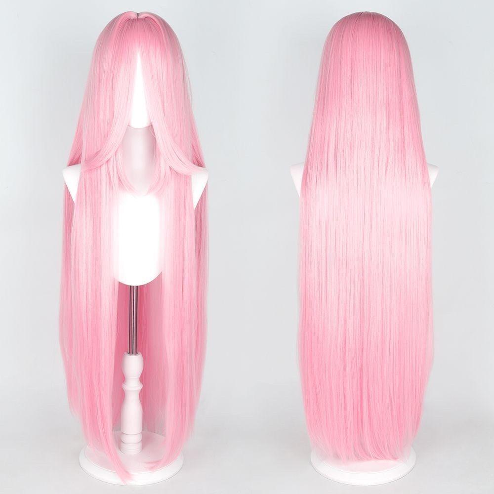 90cm Natural-Looking Rose-Net Straight Wig, Colored—Perfect for Anime Cosplay and Everyday Looks