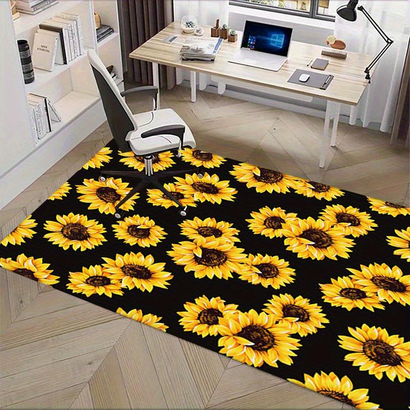 Office Carpet: Sunflower Patterned Sofa Rug for Chair Protectiona032