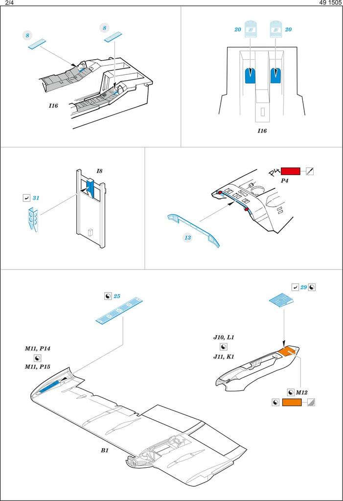 Eduard 1/48 A-10A Etching Parts (for Great Wall) Plastic Model Kit EDU491505 (Airplane)