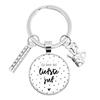 ДЛЯ самой милой Учительницы Брелок Стеклянный Брелок Anneau Porte Clef Спасибо Учительнице Подарок Thank You Dear Teacher Gift Jewelry