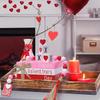4PCS Tiered Tray Decor For Valentine Sweet Style Centerpiece Decor For Bookshelf Table Decoration Organizer