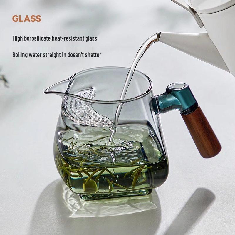 ZISIZ Glass Teapot with Crescent Filter
