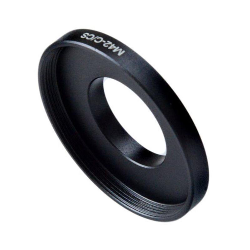 M42 To C Mount Adapter Microscope Lens Adapter Coupling Adapter Rings M42x0.75mm To C Mount Aluminum Adapter Black