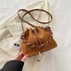 Сумки-ведра в стиле ретро для женщин Корейские простые повседневные сумки через плечо универсальные женские сумки новые