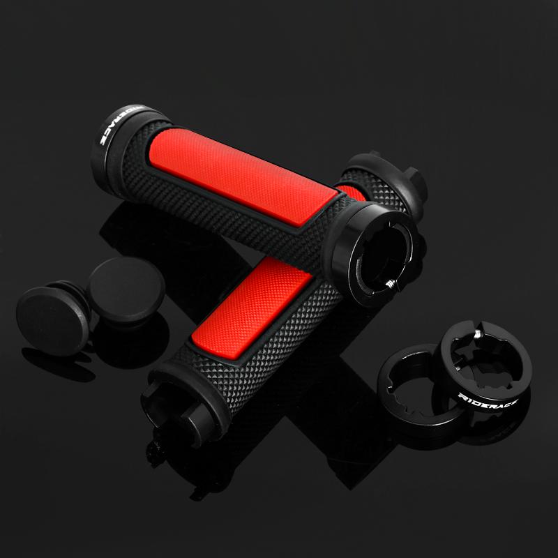 Велосипедные ручки TPR резиновые нескользящие амортизирующие накладки на руль горного велосипеда с двухсторонним стопорным кольцом из алюминиевого сплава