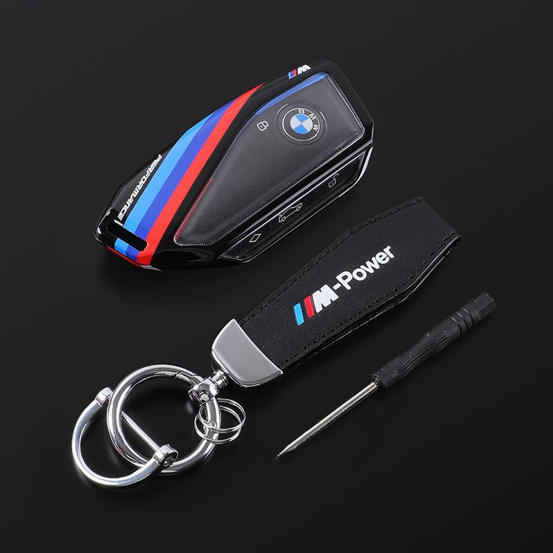 BBJW3 Capa/Estojo para Chave de Carro BMW 740i 760i Série 5 G60 X1 X2 X5 X6 X7 IX1 IX2 IX I5 I7 G05 2023 em ABS+TPU para Controle Remo