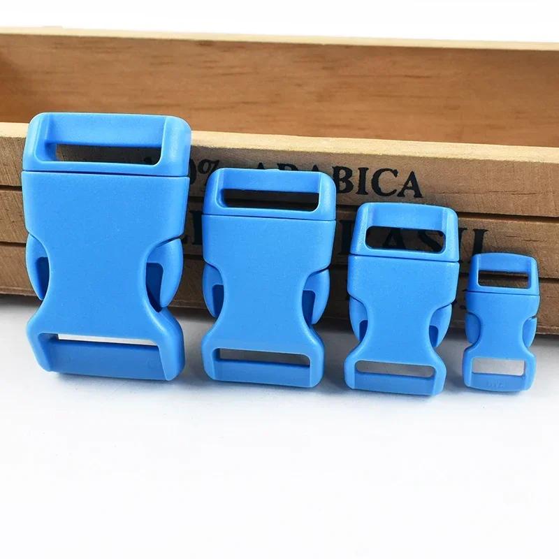 Meetee 10/20Pcs 10-25mm Plastic Side Release Buckle Bracelet Buckles Bag Strap Adjustable Dog Collar Clasp Leather Accessories