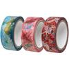 Kamiiso Маскировочная лента Washi "kimono-bi", набор из 3 рулонов, сделано в Японии (Журавль, Оригами-журавль, г.. Фудзи) Широкий