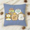 S-Sumikko Gurashi C-Colorfu Double-Sided Printed Square Decorative Cushion Cover For Sofa Living Room Home Decor