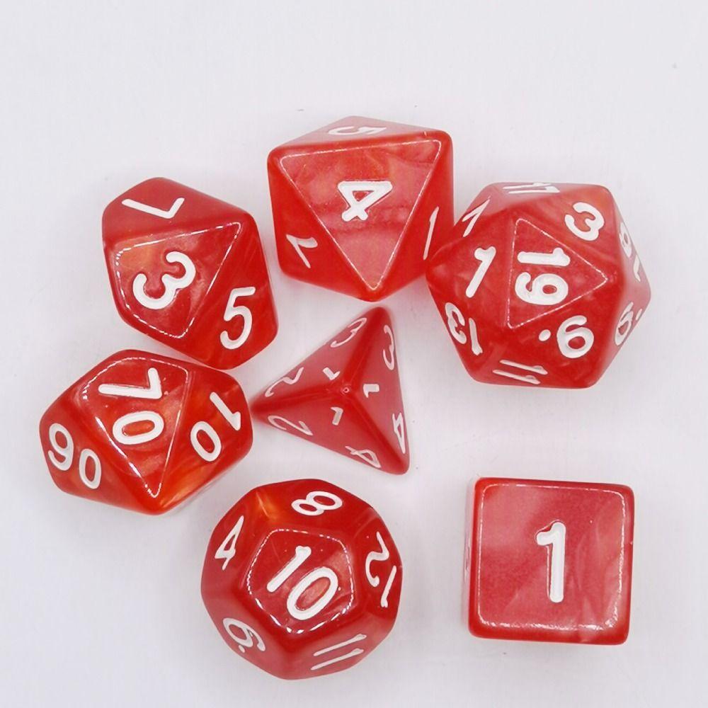 7 штук многогранных кубиков двух цветов, многогранные кубики, инструменты для развлечений для настольных игр в баре, ночном клубе