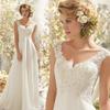 Кружевное свадебное платье без спины - Приталенное пляжное свадебное платье, Романтичное платье с небольшим шлейфом для вечеринки и церемонии