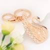 Korean Version of The Fashion New Creative Crystal Swan Keychain Pendant Exquisite Girls Bags Ornaments Pendants Small Gifts