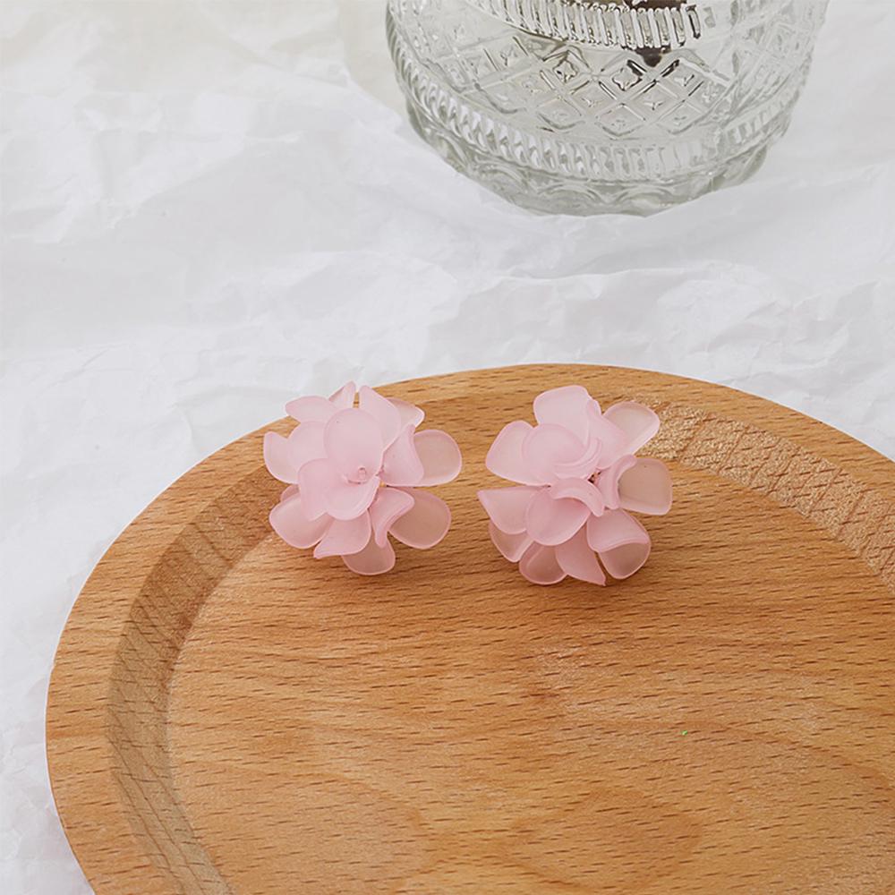Summer Resin Women Korean Sweet Stud Earrings Flower Earrings Women Jewelry Acrylic Flower