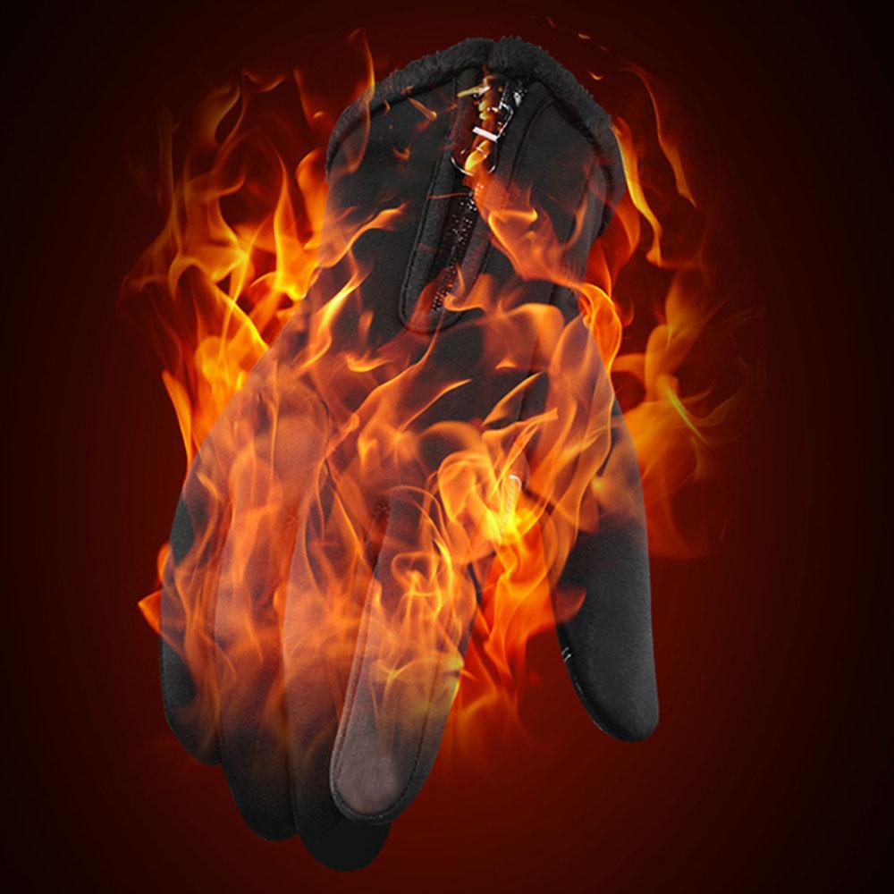 Зимние теплые перчатки, термоветрозащитные, велосипедные, противоскользящие, лыжные, водонепроницаемые, с сенсорным экраном