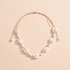 Shell Shell Beaded Necklace Adjustable Adjustable Neck Chain Minimalist Shell Braided Chain  Woman