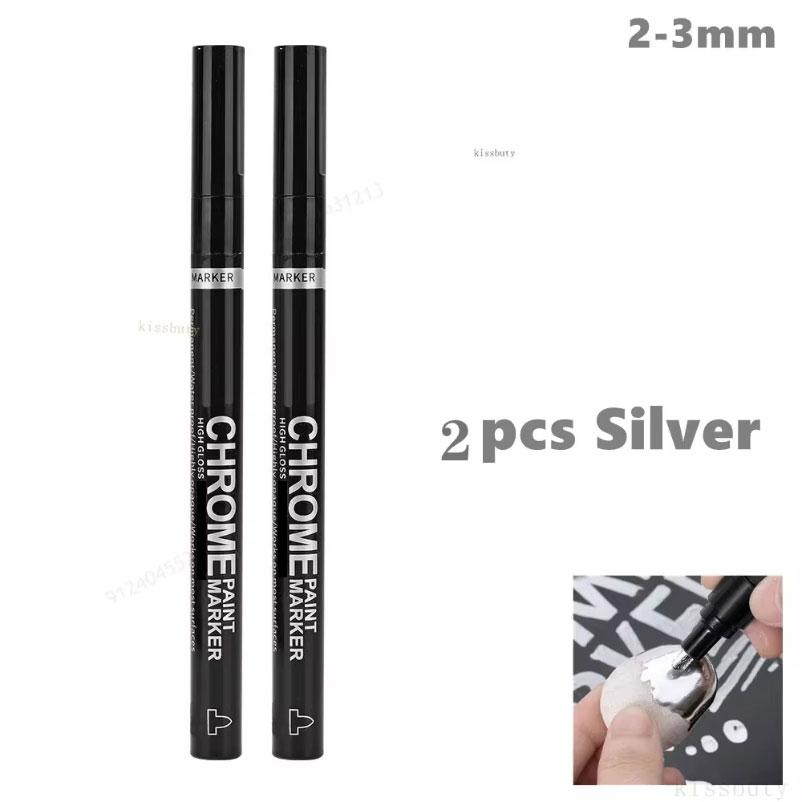 3/2/1pcs Mirror Marker Pen 2mm DIY Reflective Paint Pens Mirror Markers Chrome Gold SILVER Marker Car Styling Art Craftwor