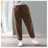 Женские осенне-зимние новые свободные вельветовые брюки оверсайз с холодостойким и толстым вельветом для универсальной повседневной носки, гаремные теплые брюки