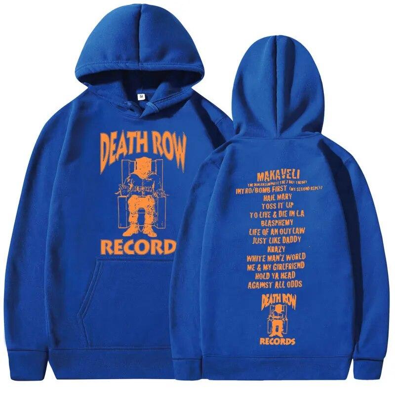 Death Row Records Hoodie Unisex_s Women_s High Quality Weeknd Hooded Hoodie Polar Fleece Y2k Sweatshirts Unisex Women Pullover