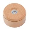 Wooden LED Display Base Rotatable Multi Mode Wood Light Display Base Touch Dimming Crystal 3D Art Display Stand
