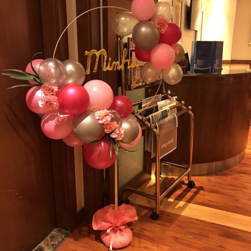 163x73cm Circle Balloon Arch Frame Balloons Stand Holder Kit Wedding Decorations Balloon Birthday Party Baby Shower Balloon Decor