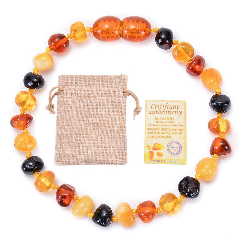 Children's Natural Baltic Amber Baby Bracelet - Irregular DIY Design
