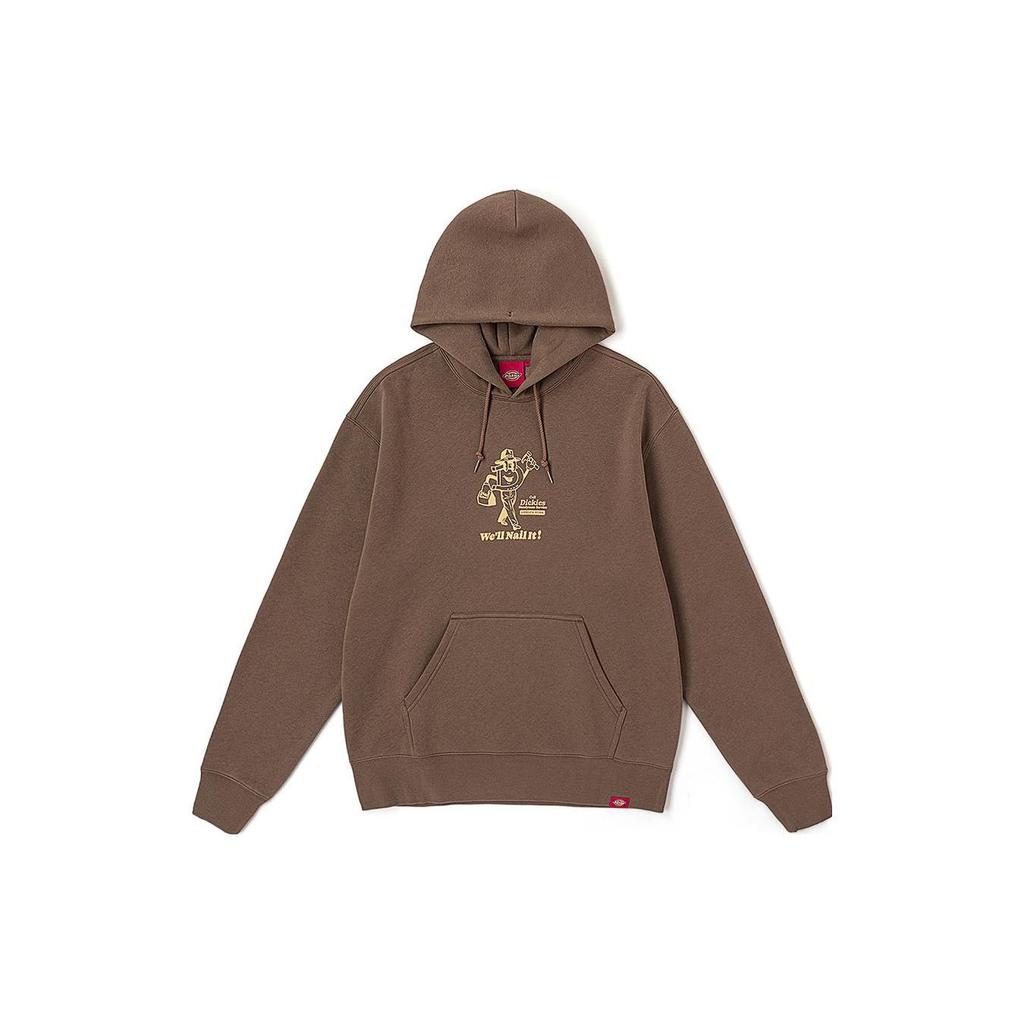 Dickies Letter Print Hooded Pullover Fleece Lined Loose Fit Sweatshirt Unisex DK012572