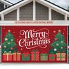 Party Backdrop Christmas Flat Festive Merry Trees Multi Layered Celebrations Event Photo Background Front Door Decor