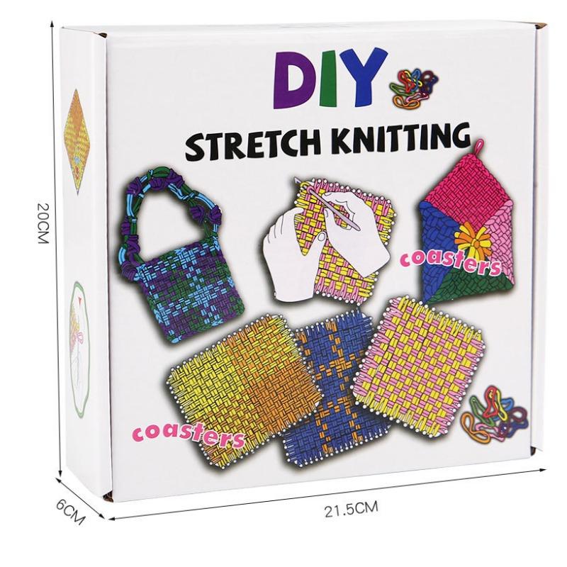 Подарок на день рождения для девочки Ручной работы DIY Тканевый кошелек Радужное ткацкое полотно Эластичная веревка Детская развивающая игрушка