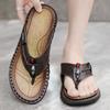 Fashion Flip Flops Summer Mens Slippers Casual Shoes Beach Sandals Outdoor Slides Walking Comfort Designer Fashion Luxury Leather