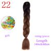 MISS WIG Ombre Oversized Hazelnut Hair 24" 100g Synthetic Crochet Braid Hair Extension Fiber