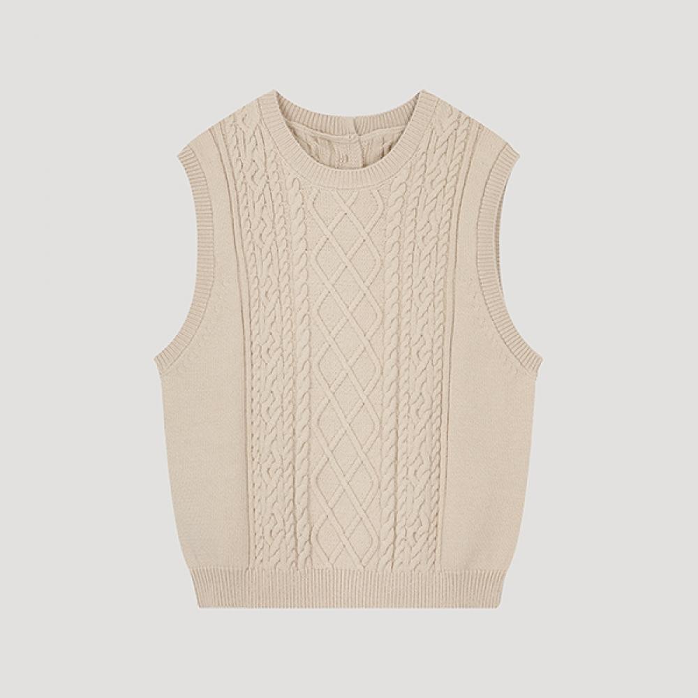 She S miSS Back Button Knit veSt SSkvto32020 Cr