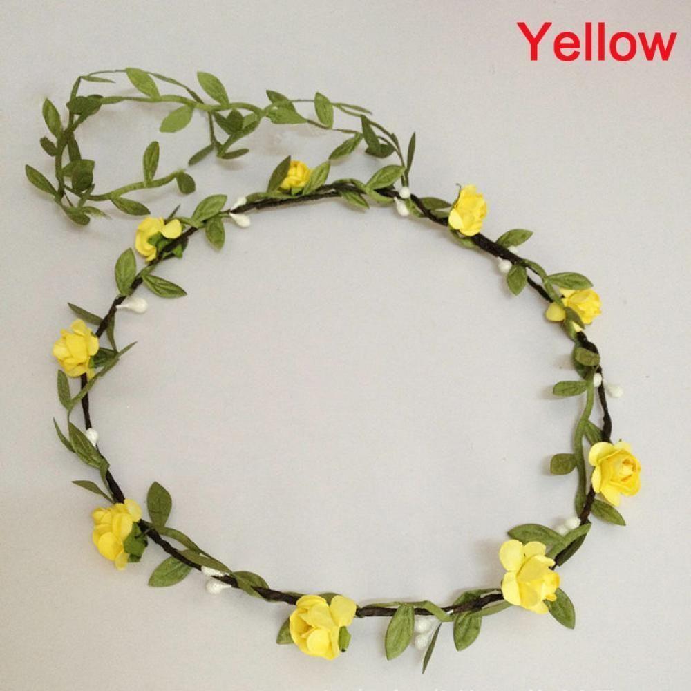 Adjustable Bride Flower Bohemian Garland Bridesmaid Headdress Headbands