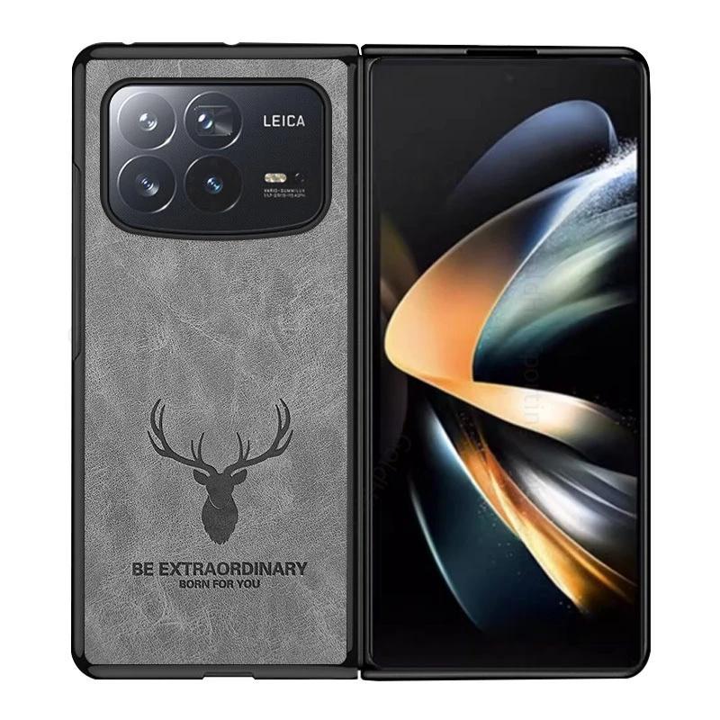 Чехол для телефона Xiaomi Mix Fold 4 3D мультяшный лось голова оленя телефон противоударный кожаный чехол Fundas для Mi Mix Fold4 3 2 жесткий чехол-кобура из ПК для телефона