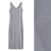 2025 Korean Style A-Line Sleeveless Summer Dress - Spaghetti Strap Mid-Length Women's Clothing