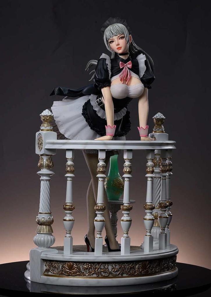 Kaitendo Holiday Maid Monica Tecia Scale Cold Cast Painted Complete Figure (Мраморный пьедестал) 1/4