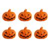 6pcs Halloween LED Pumpkin Lights, Pumpkin Tea Lights, Small Pumpkin Statue Lights, Battery Operated Lights for Halloween