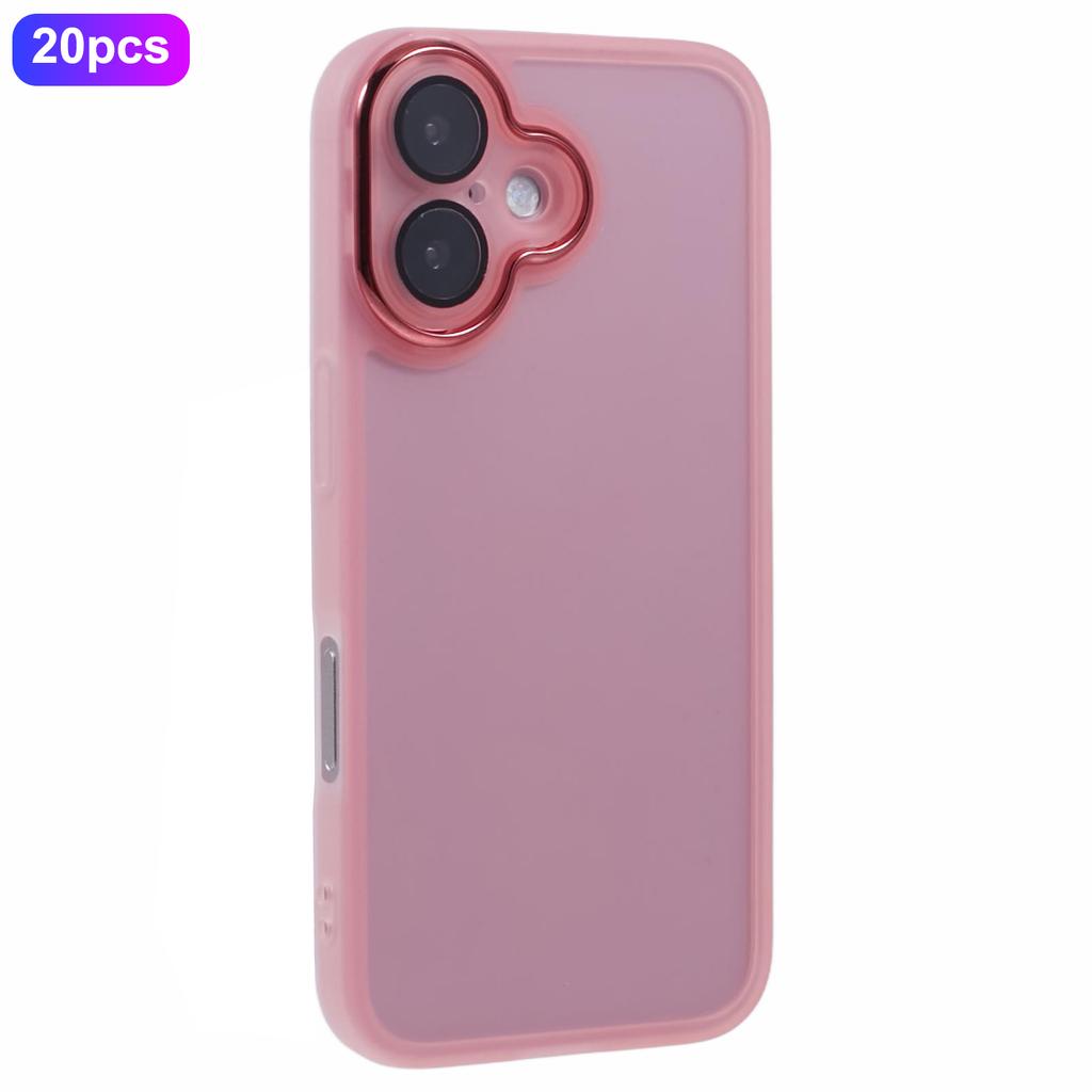 Bulk Purchasing 20Pcs For iPhone 16 Plus Case Electroplated Camera Frame TPU Phone Cover Precise Cutouts