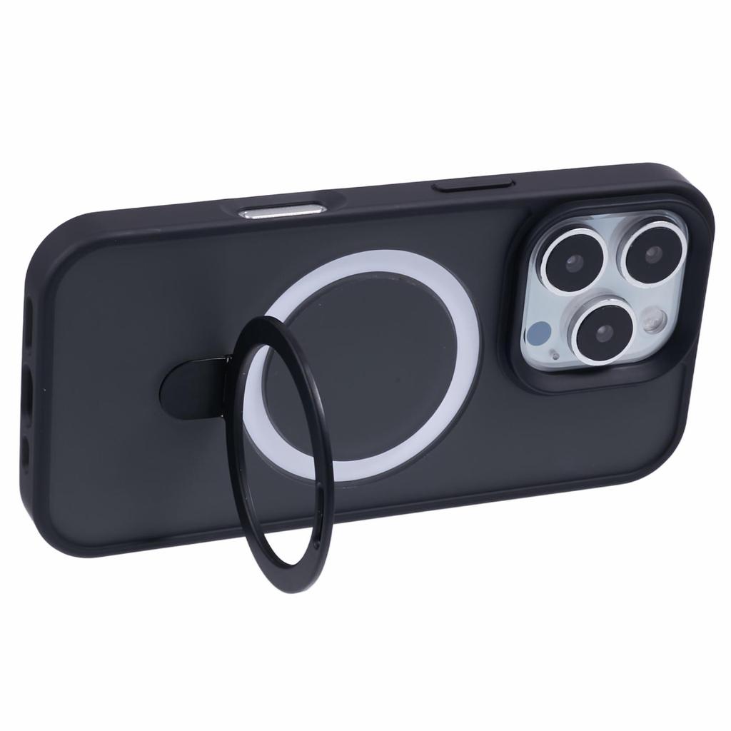 For iPhone 16 Pro Magnetic Case Kickstand TPU+PC Phone Cover