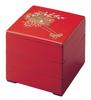 Outdoor Lunch Box Made In 3 Irodori Flower X X J-kitchens (Lunch Box) Japan, Tiers, 6.5 Inches, (Red Cart), 19.5cm 19.5cm 16.5cm