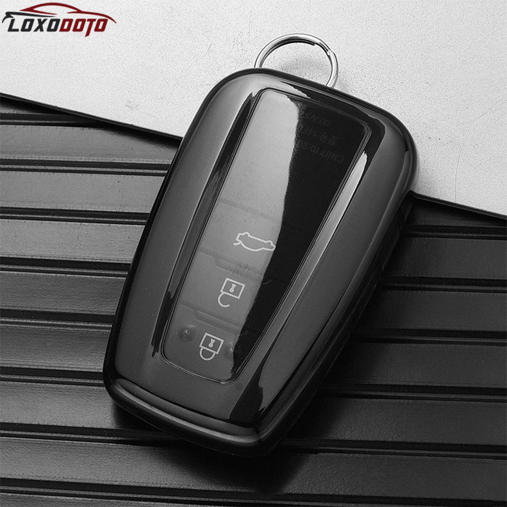 TPU Transparent Car Key Case Cover Shell For Toyota Corolla RAV4 CHR Prius Camry Prado Furniture Highlander Yaris Accessories