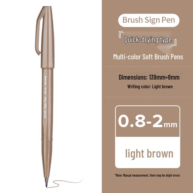 Арт-ручка Pentel Touch с мягким наконечником - SES15, Яркие цвета для рисования и шрифтов в планировщике.