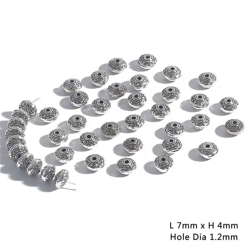 30/50 шт., бусины-разделители из сплава, 6 мм, 7 мм, античный металл, золотой конус, бусины-разделители, тибетские серебряные бусины для изготовления ювелирных изделий