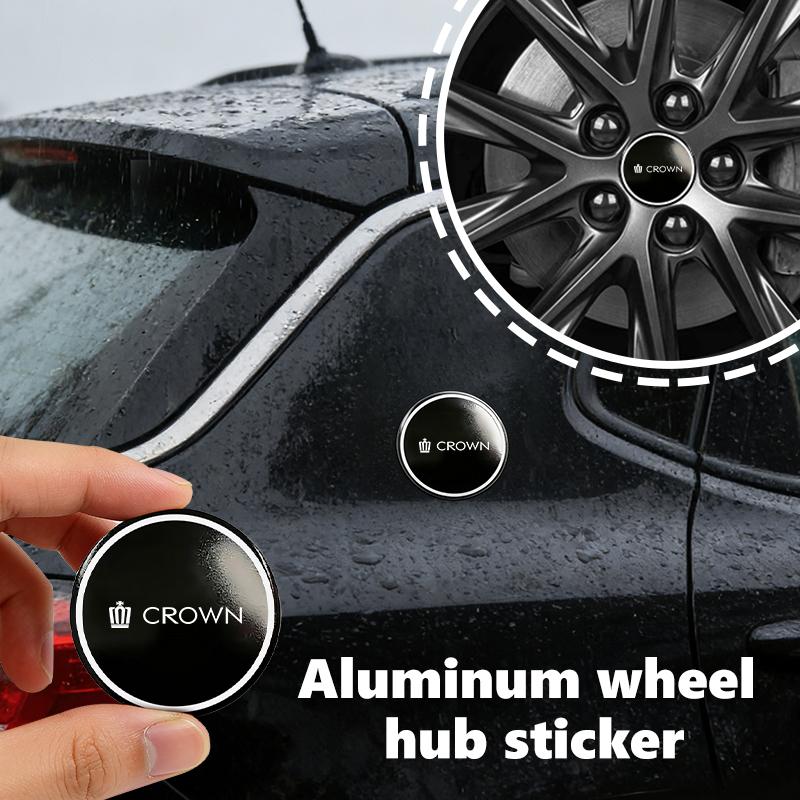 For Toyota 4PCS 56mm Car Styling Wheel Center Hub Caps Stickers Badge TDR GR Corolla Yaris Aygo Prius RAV4 Crown CHR Camry