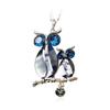 New Crystal Double Owl Long Pendant Necklace Women Fashion Sweater Necklaces Jewelry Accessories