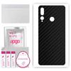 apgo Protective Skin Sticker for the Back Compatible with Huawei P Smart+ 2019, Wrap Film, Foil, Vinyl - Pattern Carbon Black