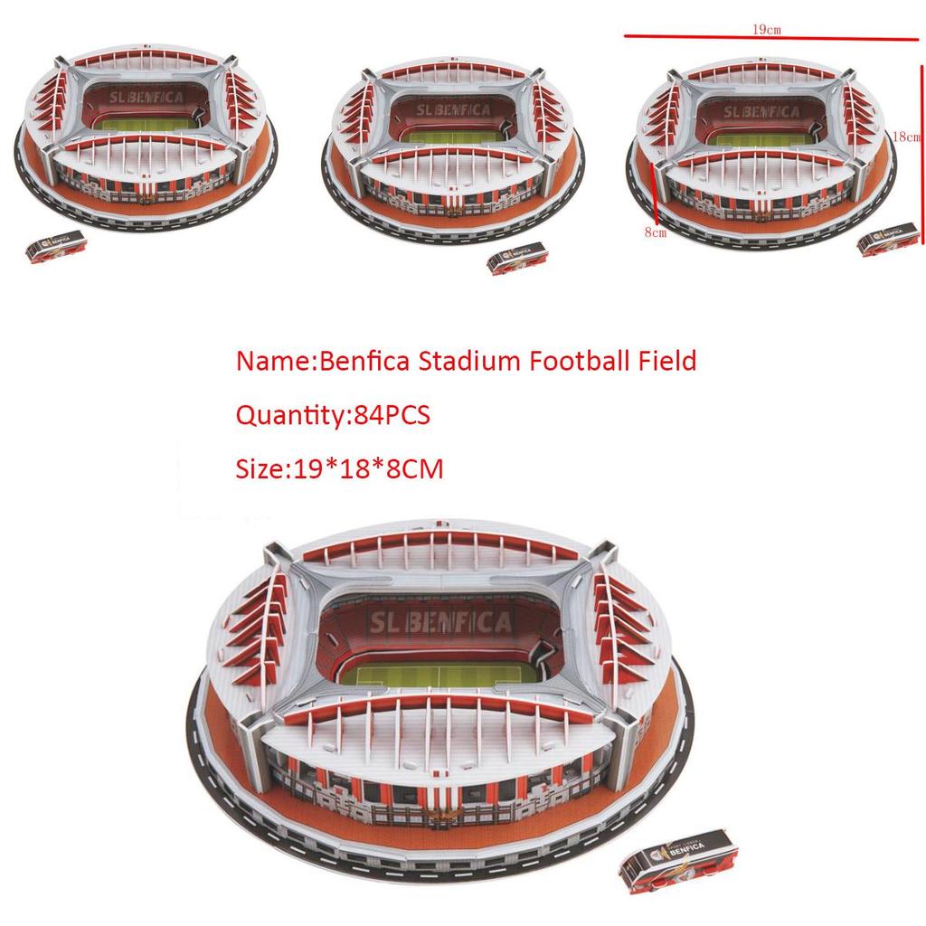 Premium Quality 3d Puzzle Benfica Stadium Football Field Model Perfect For Kids