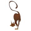 Silhouette Art Cat Fence Decoration Rusty Series Halloween Ornaments Adorable Garden Statue