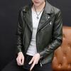 Мужская корейская версия мотоциклетная облегающая кожаная куртка мужская плюшевая кожаная куртка британская модная кожаная куртка мужская