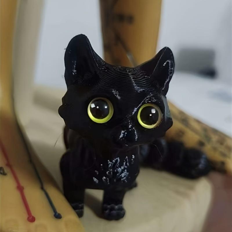12 см шарнирный 3D-печатный кот, милые животные, фиджет-игрушки, декор для снятия стресса, настольное украшение, рождественский подарок для питомца