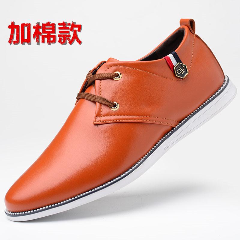 2021 new sports and leisure shoes men's breathable leather shoes beef tendon soft sole shoes men's